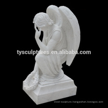 White marble female angel sculpture